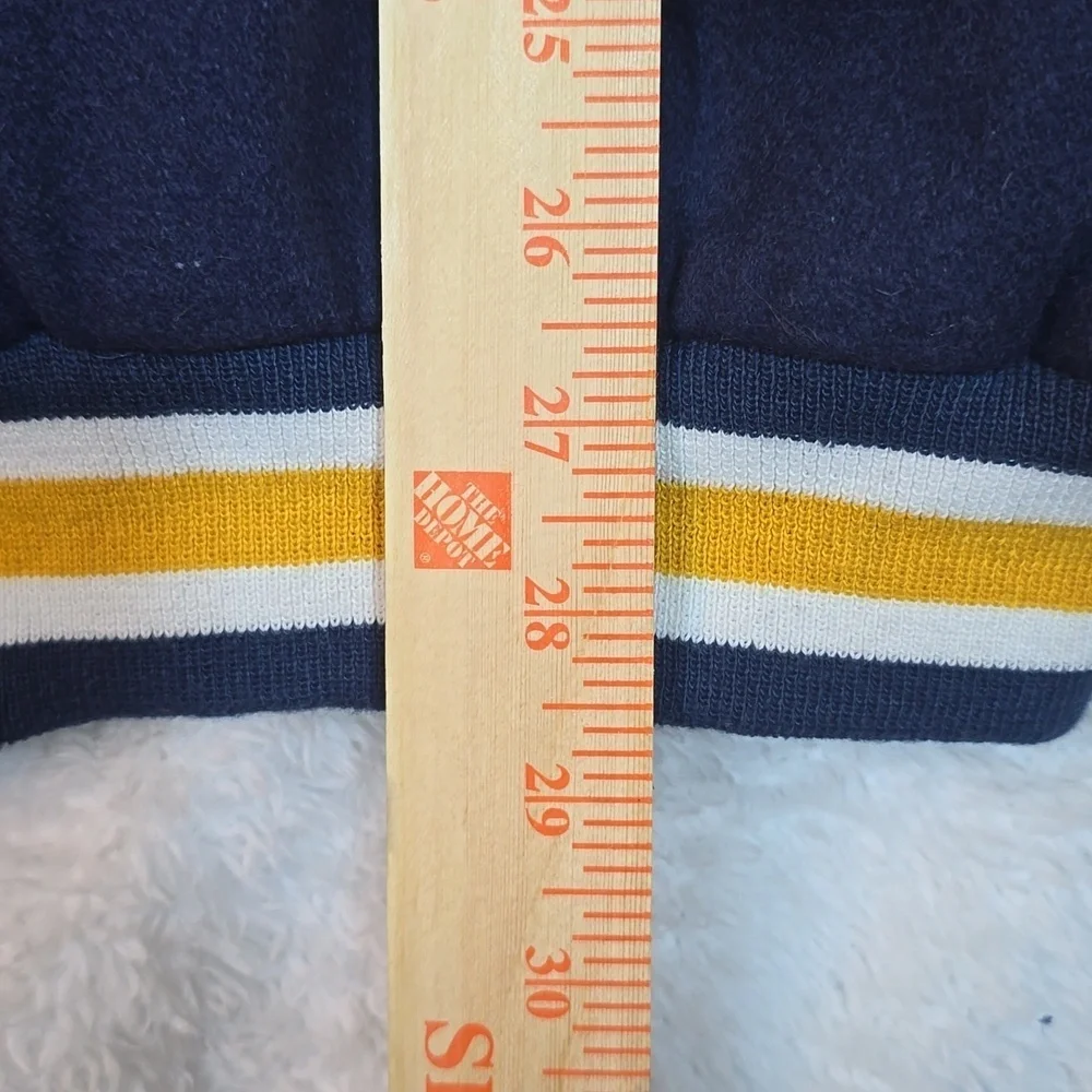 VTG Steve Barrys West Virginia University Wool Faux Leather Letterman Jacket XL